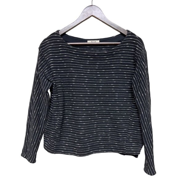 Madewell Striped Side Lace Top Pop On Cotton Women's Top Size XS - Picture 2 of 8